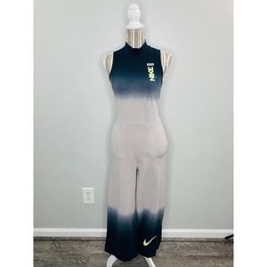 Nike Ombre Crop Wide Leg Jumpsuit Women Size XS Street Style Athleisure Casual